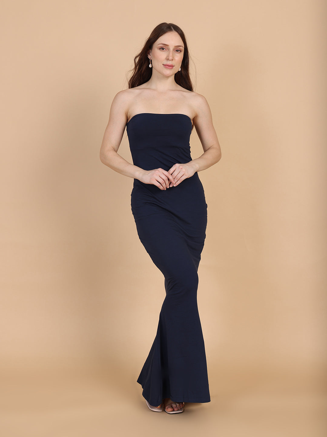 Ecolore Womens Tube Dress With Back Slit
