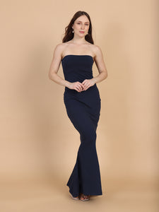 navy blue tube dress With Back Slit sizechart-sleeveless-midi-waist Size:54 (IT-EU) / 44 (US-UK) Short Halter Top Dress Celebrate love in full