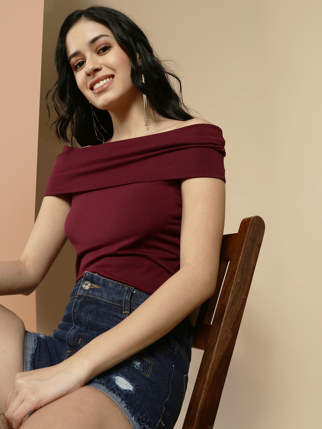 Ecolore Womens Off Shoulder Top