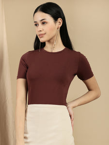 Ecolore Womens Crew Neck Half Sleeve Top