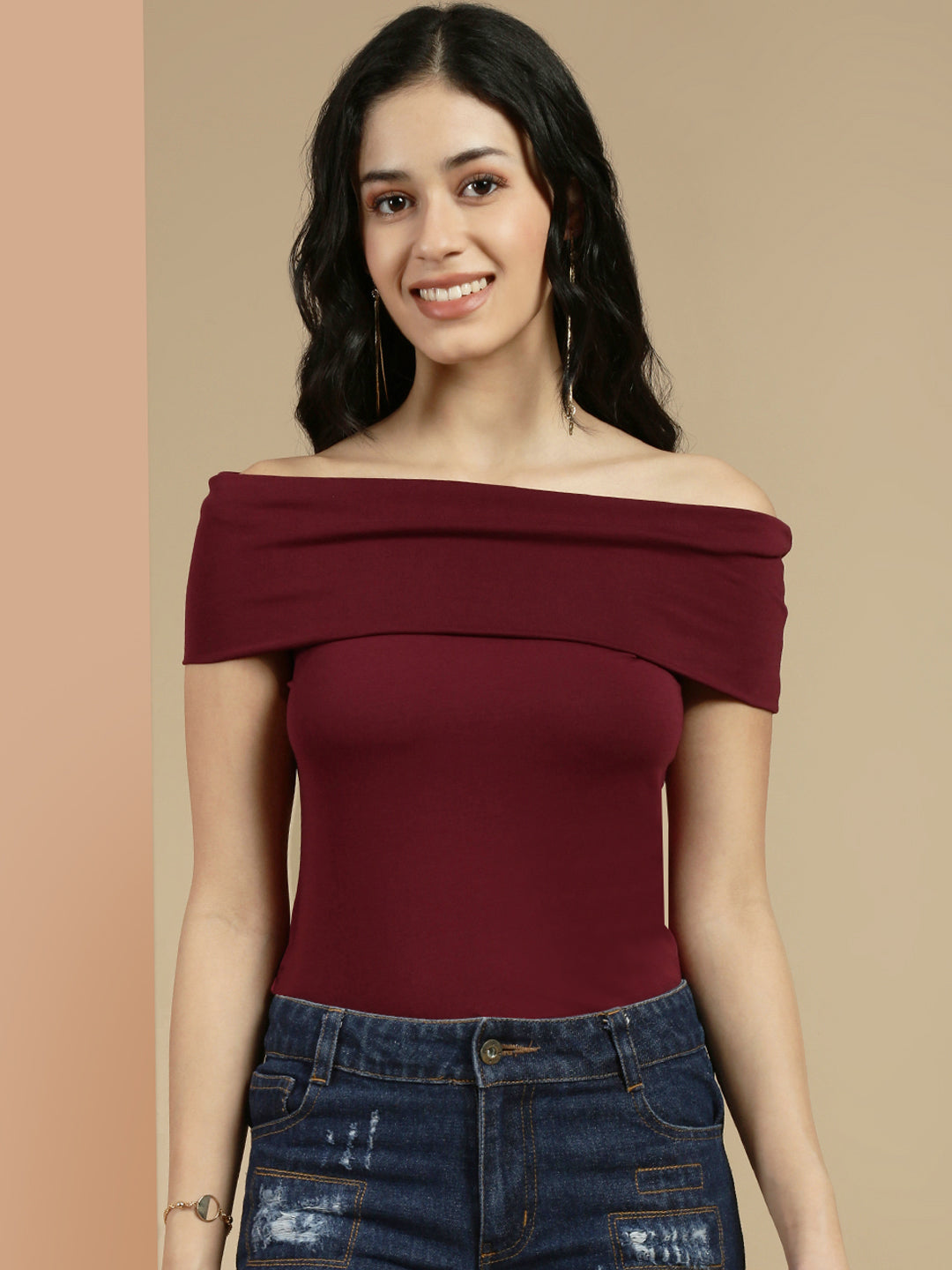 Ecolore Womens Off Shoulder Top