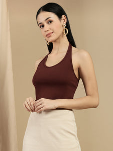 Ecolore Womens Halter Neck Crop Top