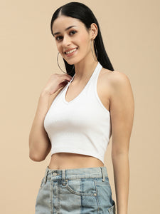 Ecolore Womens Halter Neck Crop Top