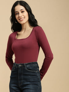 Ecolore Womens Square Neck Full Sleeve Top