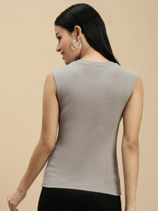 Ecolore Womens Crew Neck Sleeveless Top