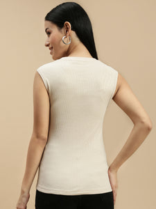 Ecolore Womens Crew Neck Sleeveless Top