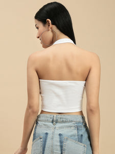 Ecolore Womens Halter Neck Crop Top