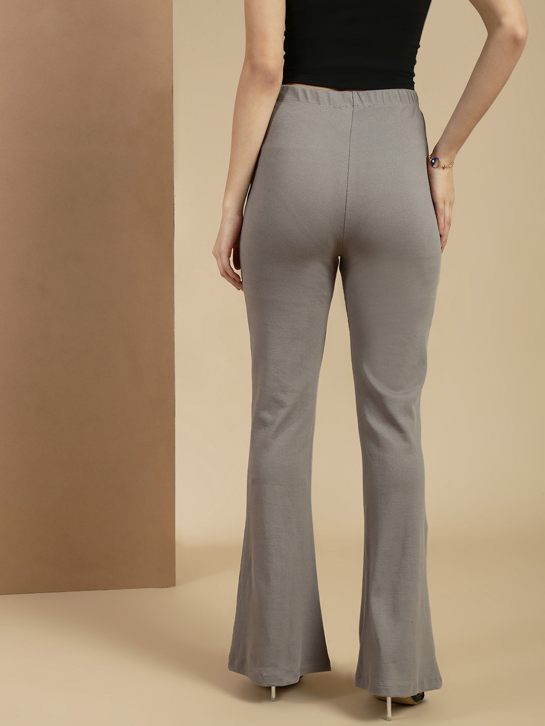 Ecolore Womens Fit And Flare Rib Pant