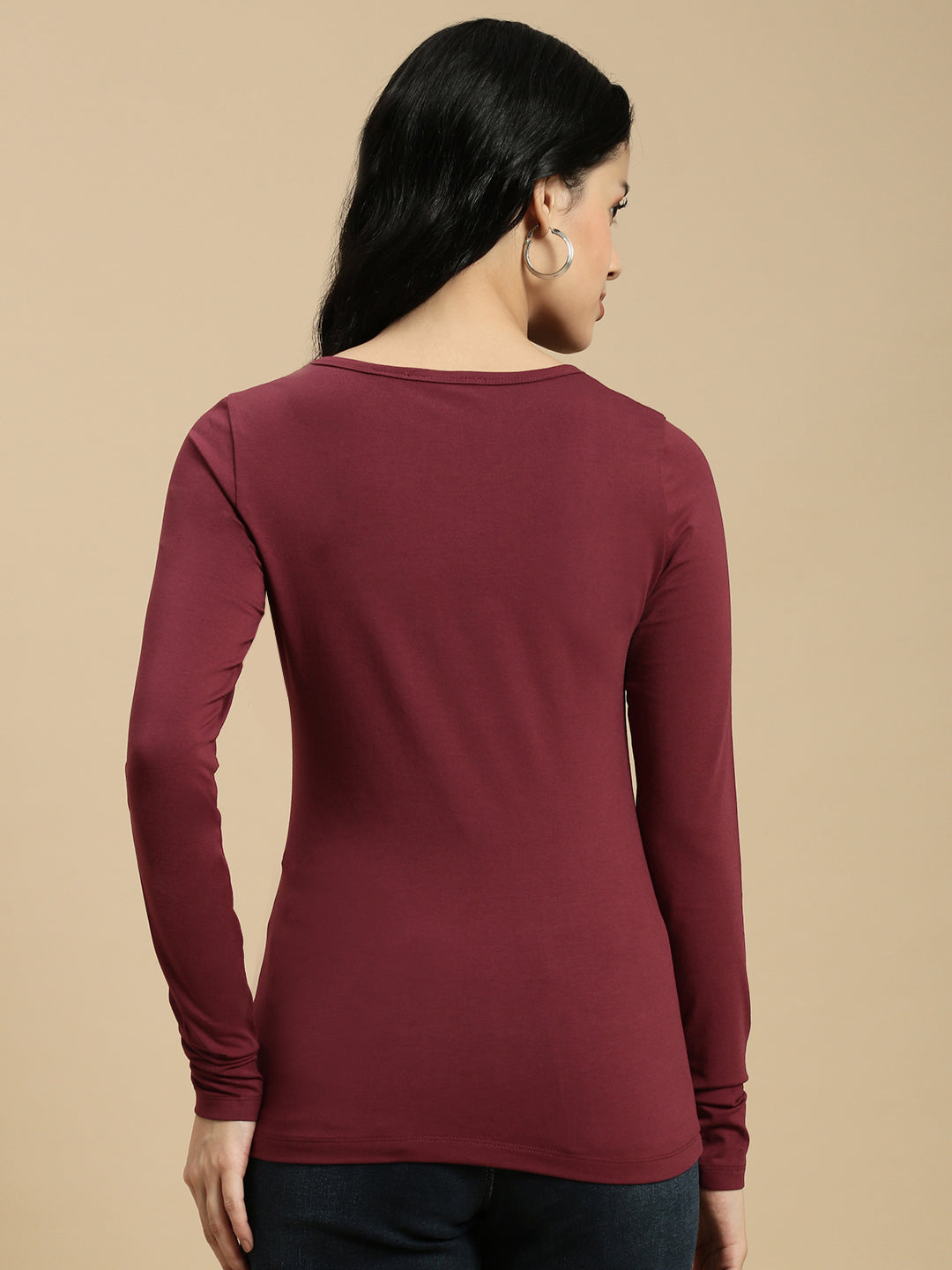 Ecolore Womens Square Neck Full Sleeve Top