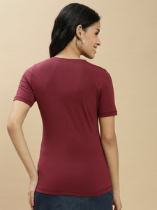 Ecolore Womens Crew Neck Half Sleeve Top