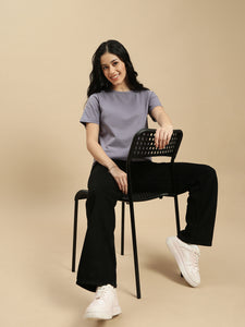 Ecolore Womens Regular Half Sleeve High Low Top