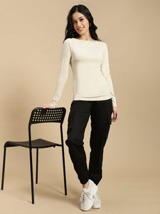 Ecolore Womens Boat Neck Full Sleeve Top