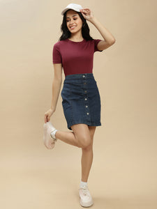 Ecolore Womens Crew Neck Half Sleeve Top