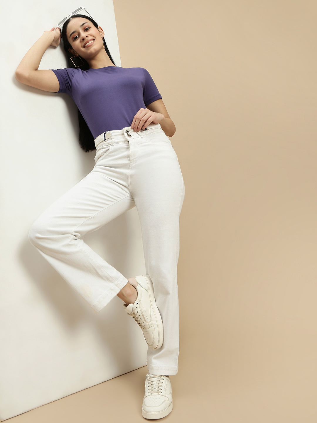 Ecolore Womens Crew Neck Half Sleeve Top