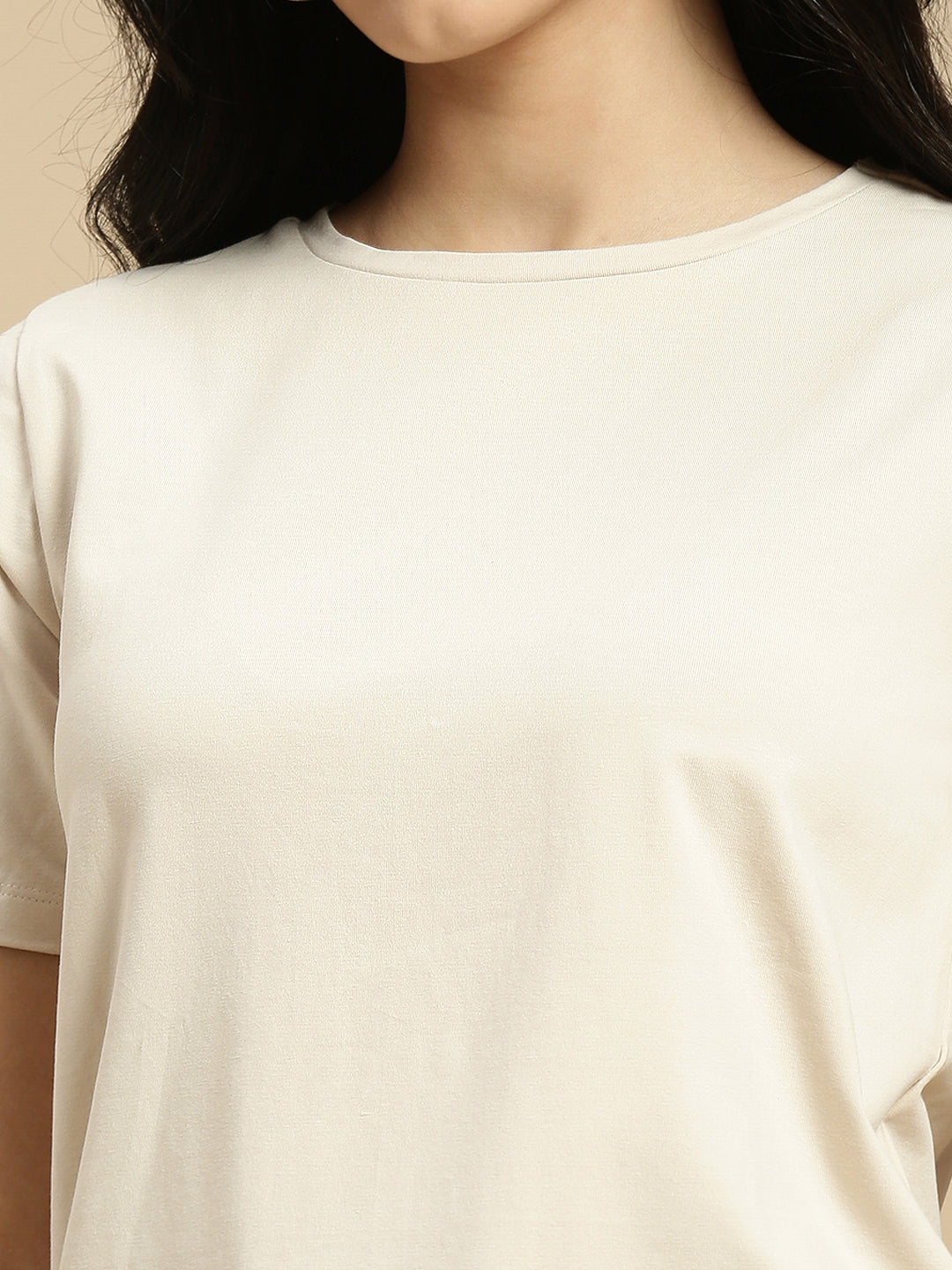 Ecolore Womens Regular Half Sleeve High Low Top