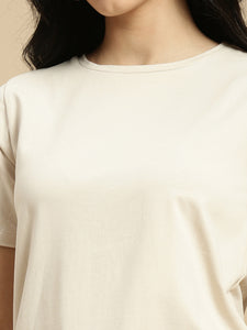 Ecolore Womens Regular Half Sleeve High Low Top