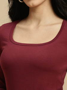 Ecolore Womens Square Neck Full Sleeve Top