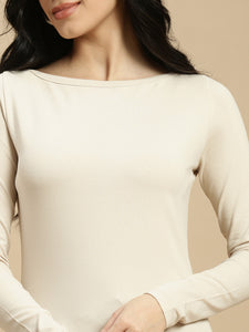 Ecolore Womens Boat Neck Full Sleeve Top