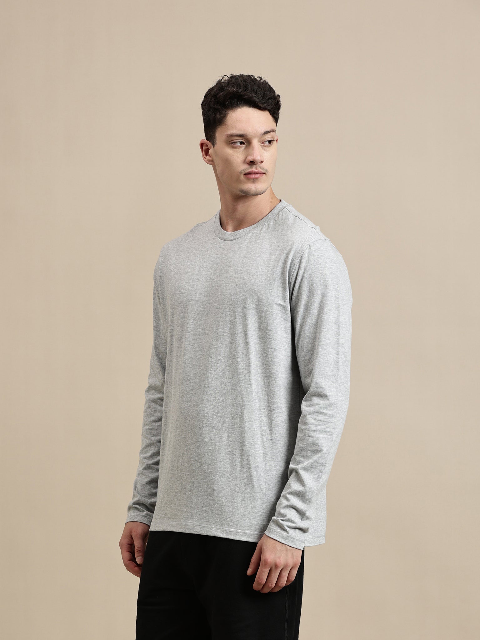 Men's T-Shirt - Basic Crew Neck Full Sleeve Comfort Fit