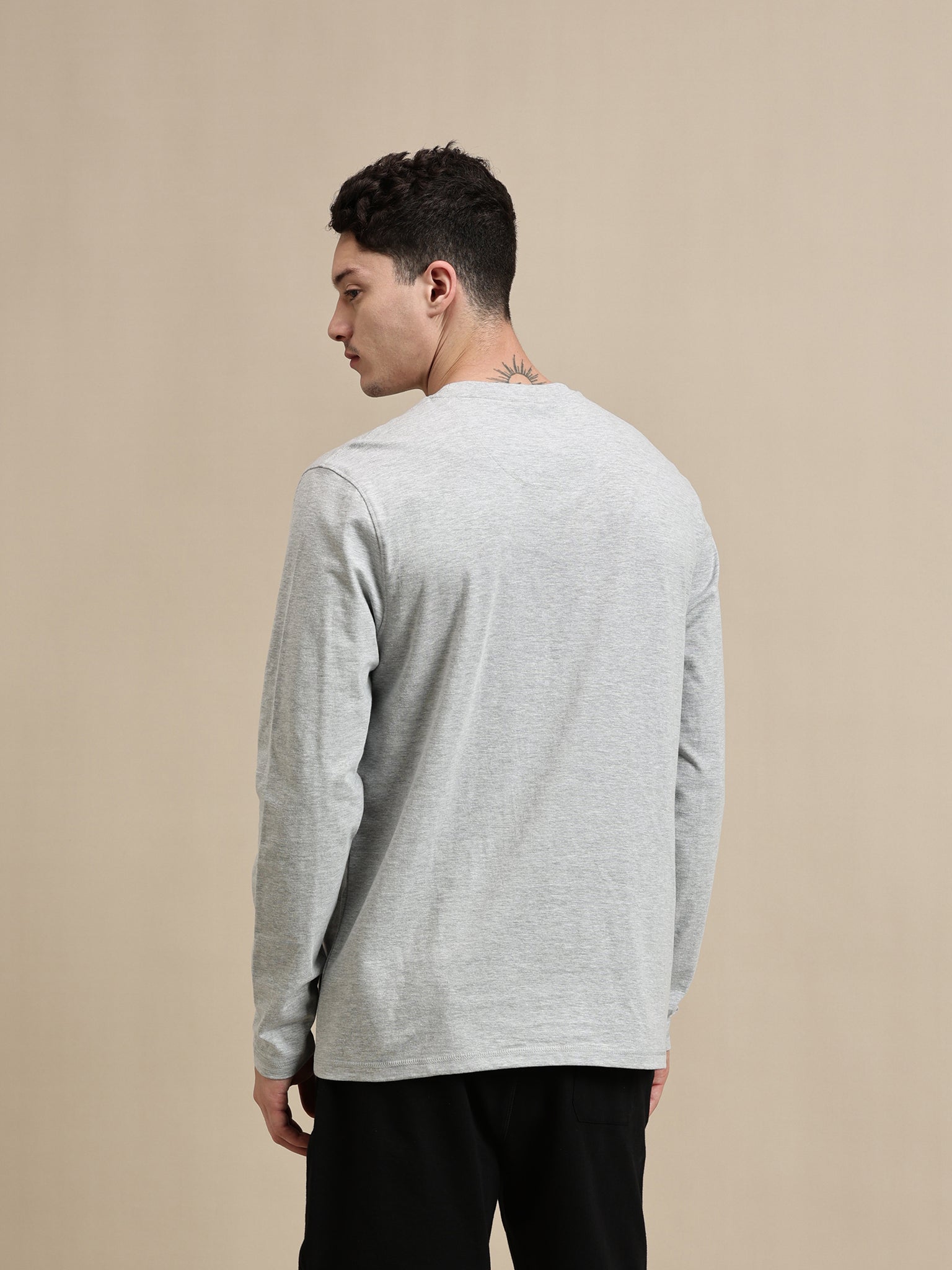 Men's T-Shirt - Basic Crew Neck Full Sleeve Comfort Fit