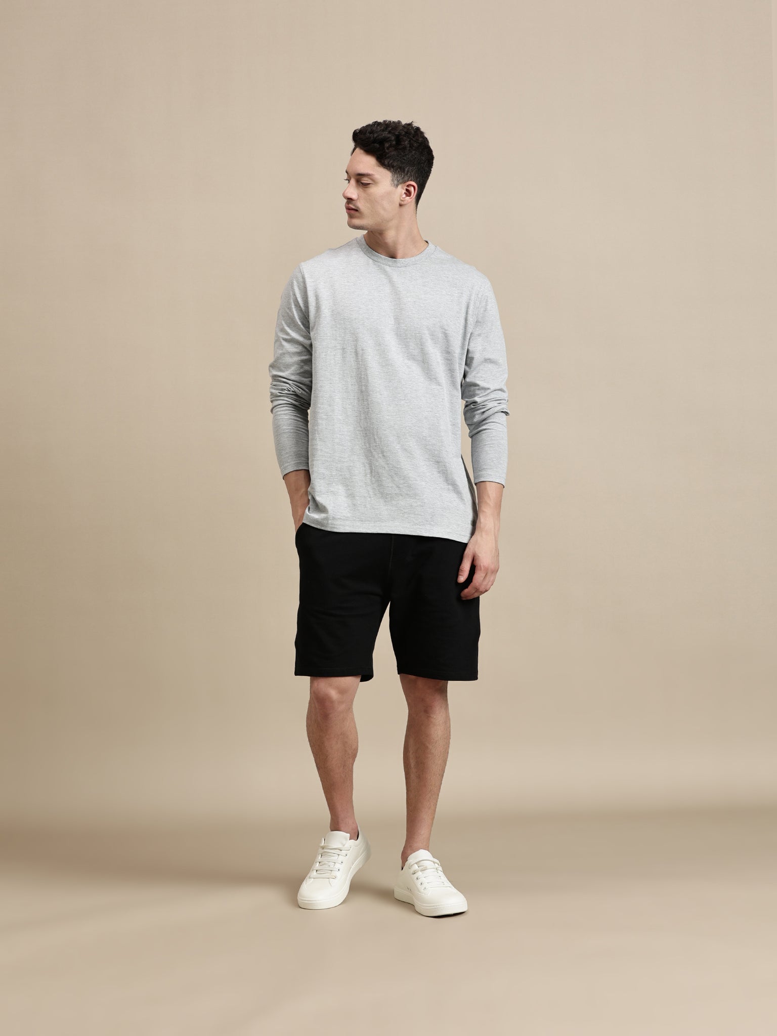 Men's T-Shirt - Basic Crew Neck Full Sleeve Comfort Fit