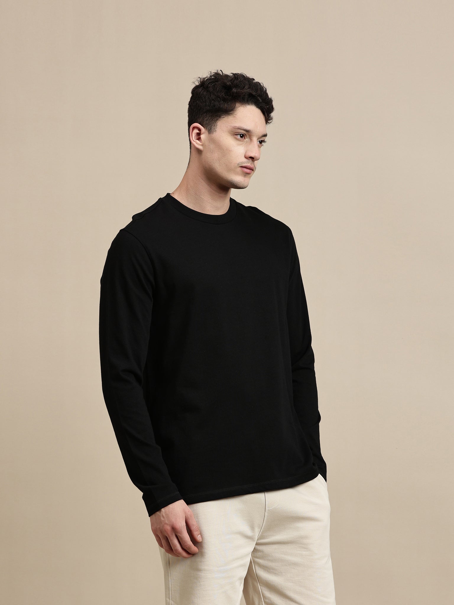 Men's T-Shirt - Basic Crew Neck Full Sleeve Comfort Fit