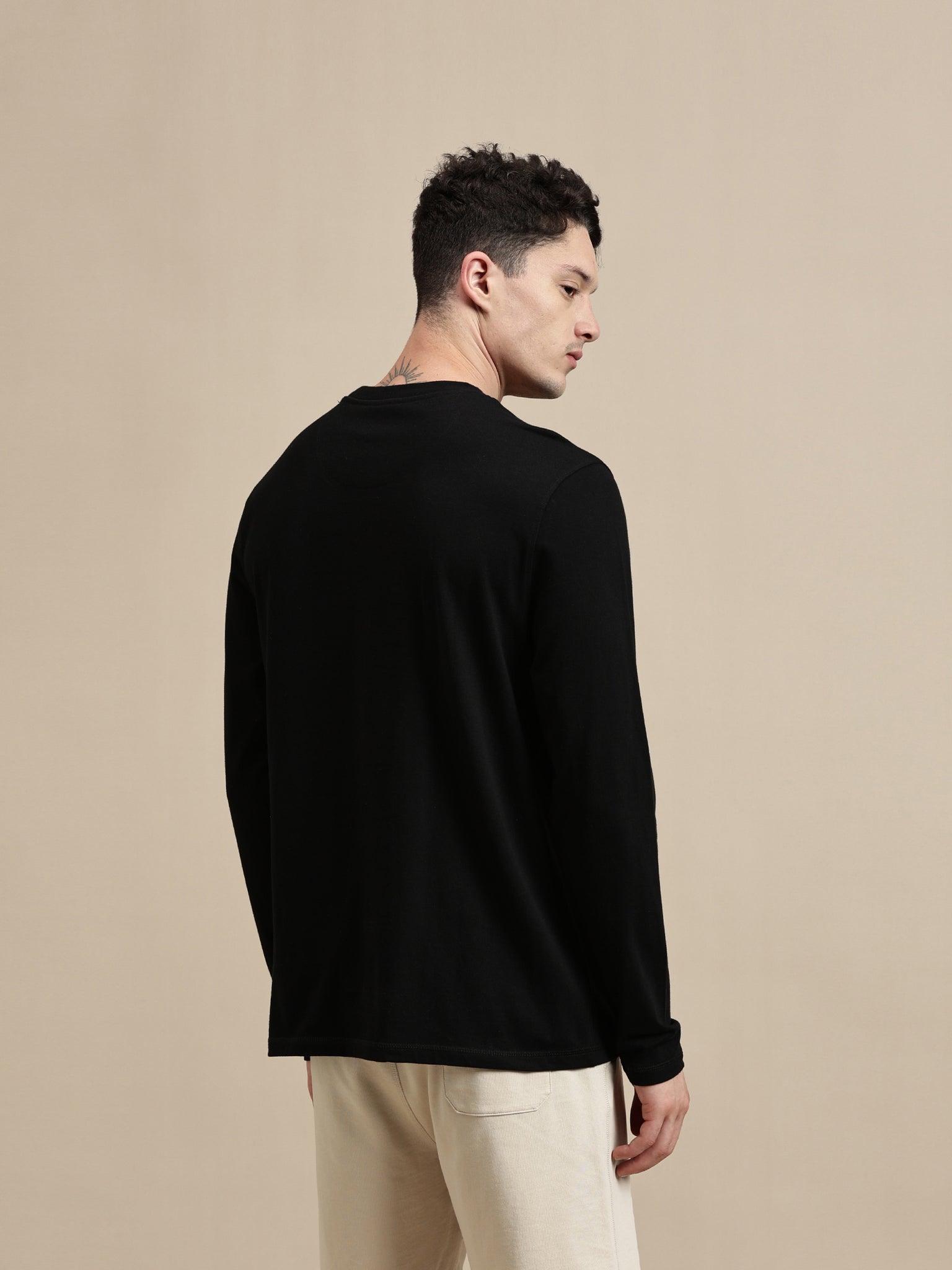 Men's T-Shirt - Basic Crew Neck Full Sleeve Comfort Fit