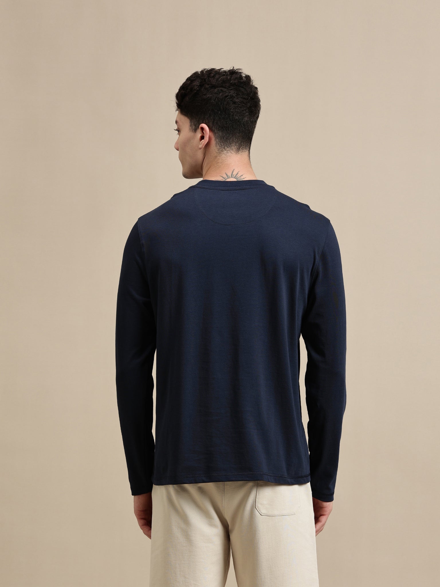 Men's T-Shirt - Basic Crew Neck Full Sleeve Comfort Fit