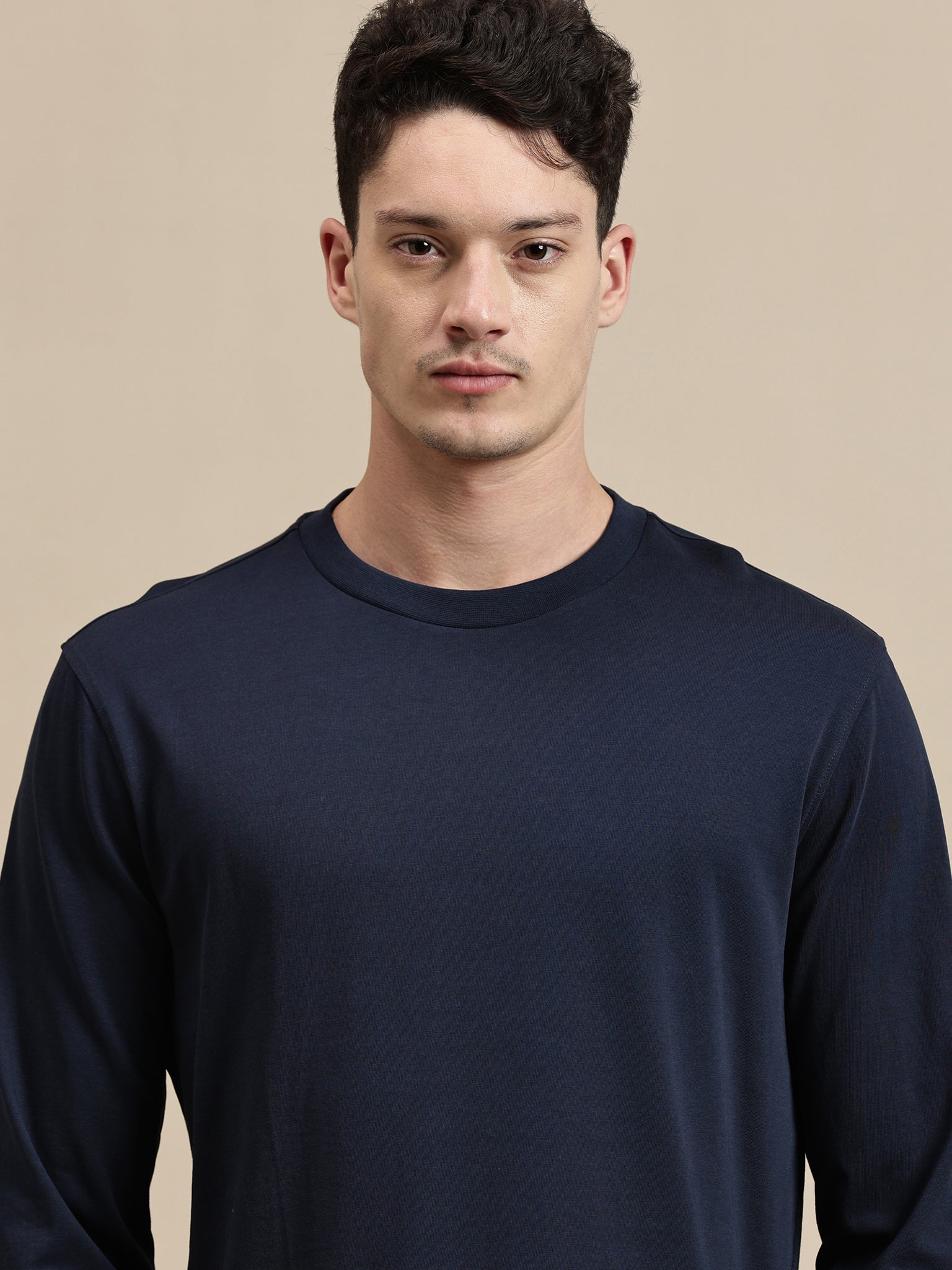 Men's T-Shirt - Basic Crew Neck Full Sleeve Comfort Fit
