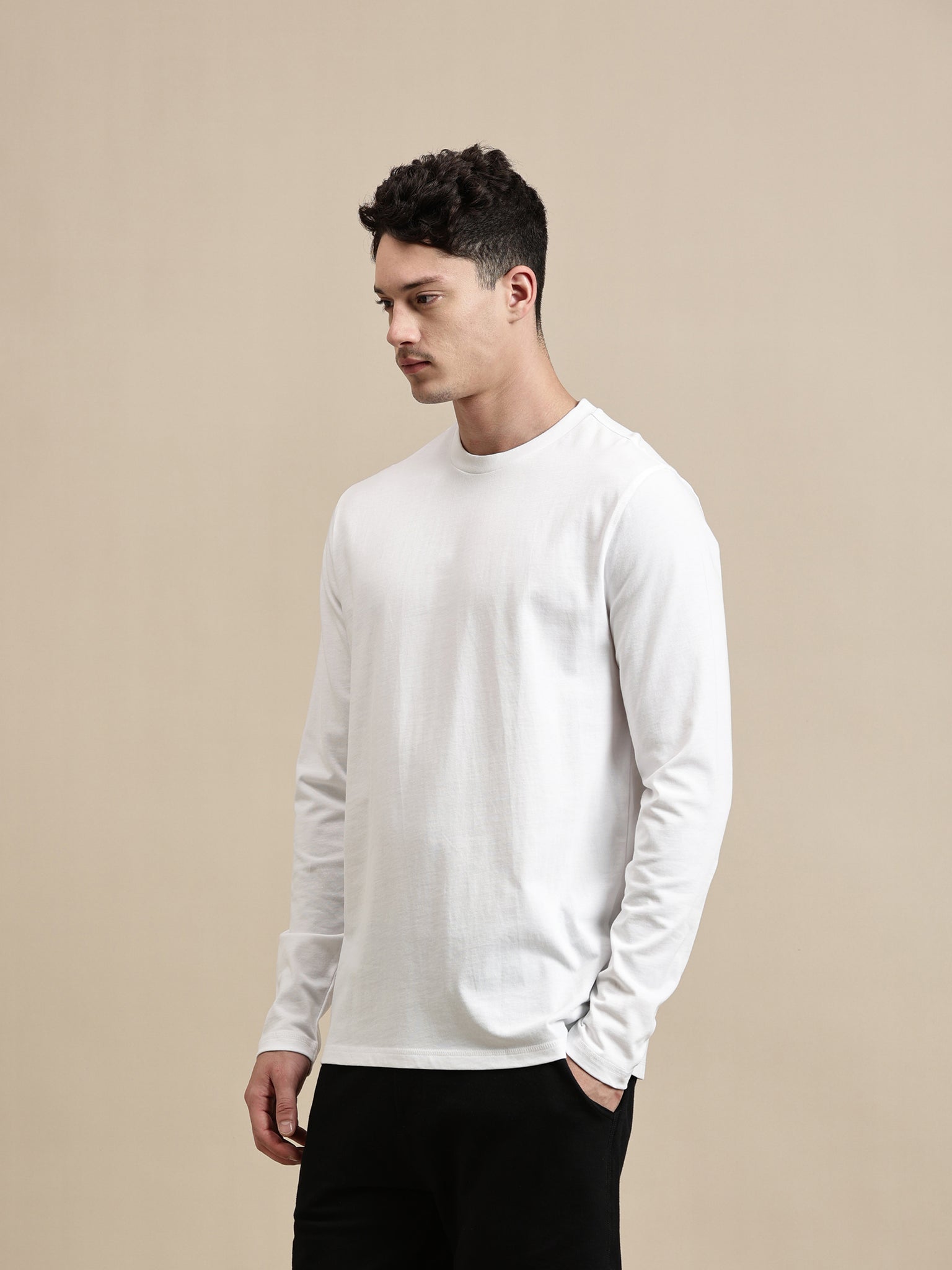 Men's T-Shirt - Basic Crew Neck Full Sleeve Comfort Fit