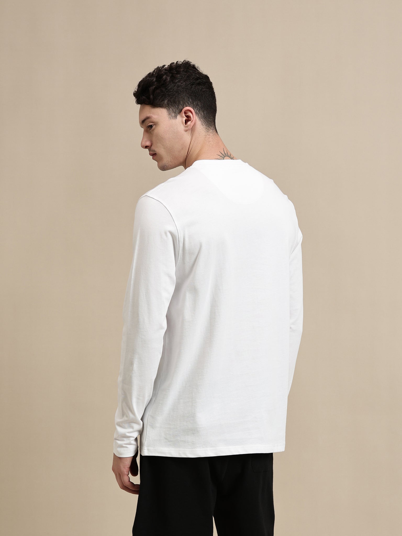 Men's T-Shirt - Basic Crew Neck Full Sleeve Comfort Fit