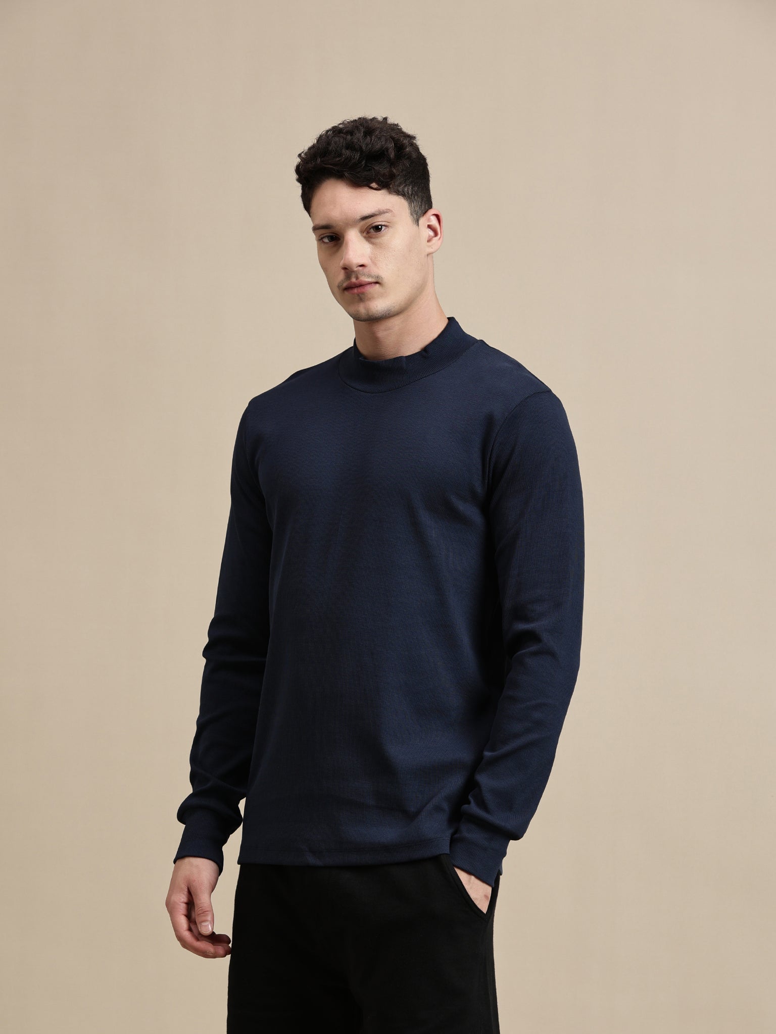 Men's T-Shirt – High Neck Full Sleeves