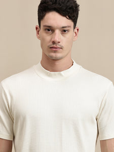 Men's T-Shirt – Half Sleeve High Neck Tee Double Needle