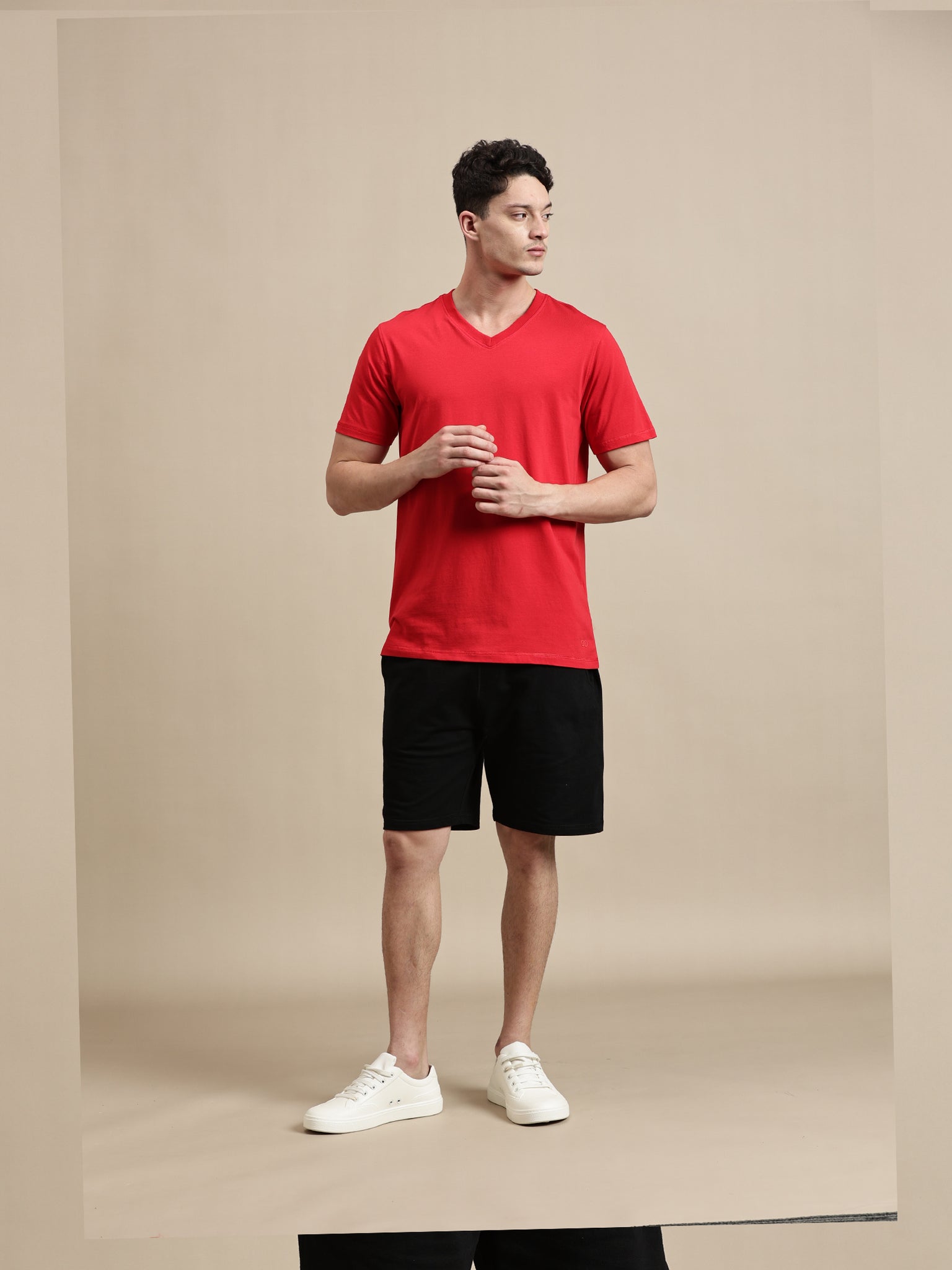 Men's T-Shirt – Half Sleeve - V Neck Slim Fit