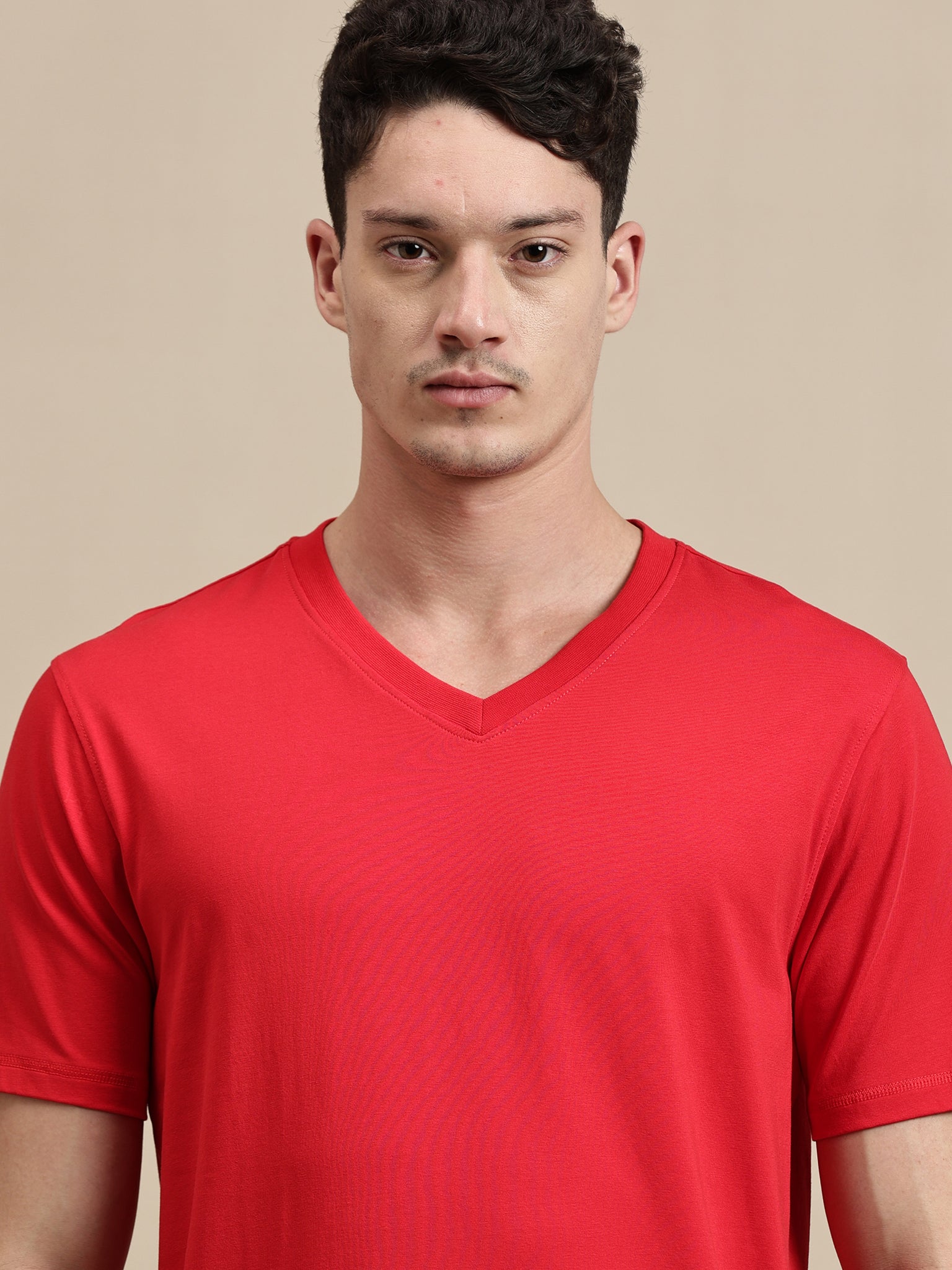 Men's T-Shirt – Half Sleeve - V Neck Slim Fit