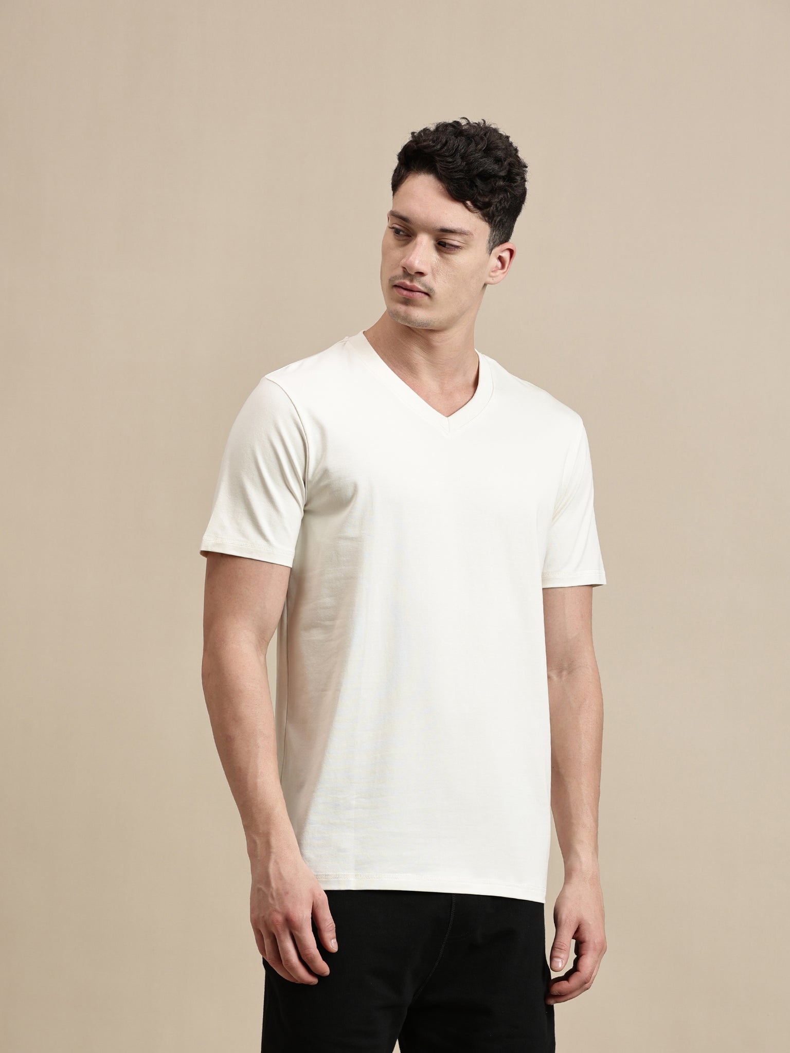 Men's T-Shirt – Half Sleeve - V Neck Slim Fit