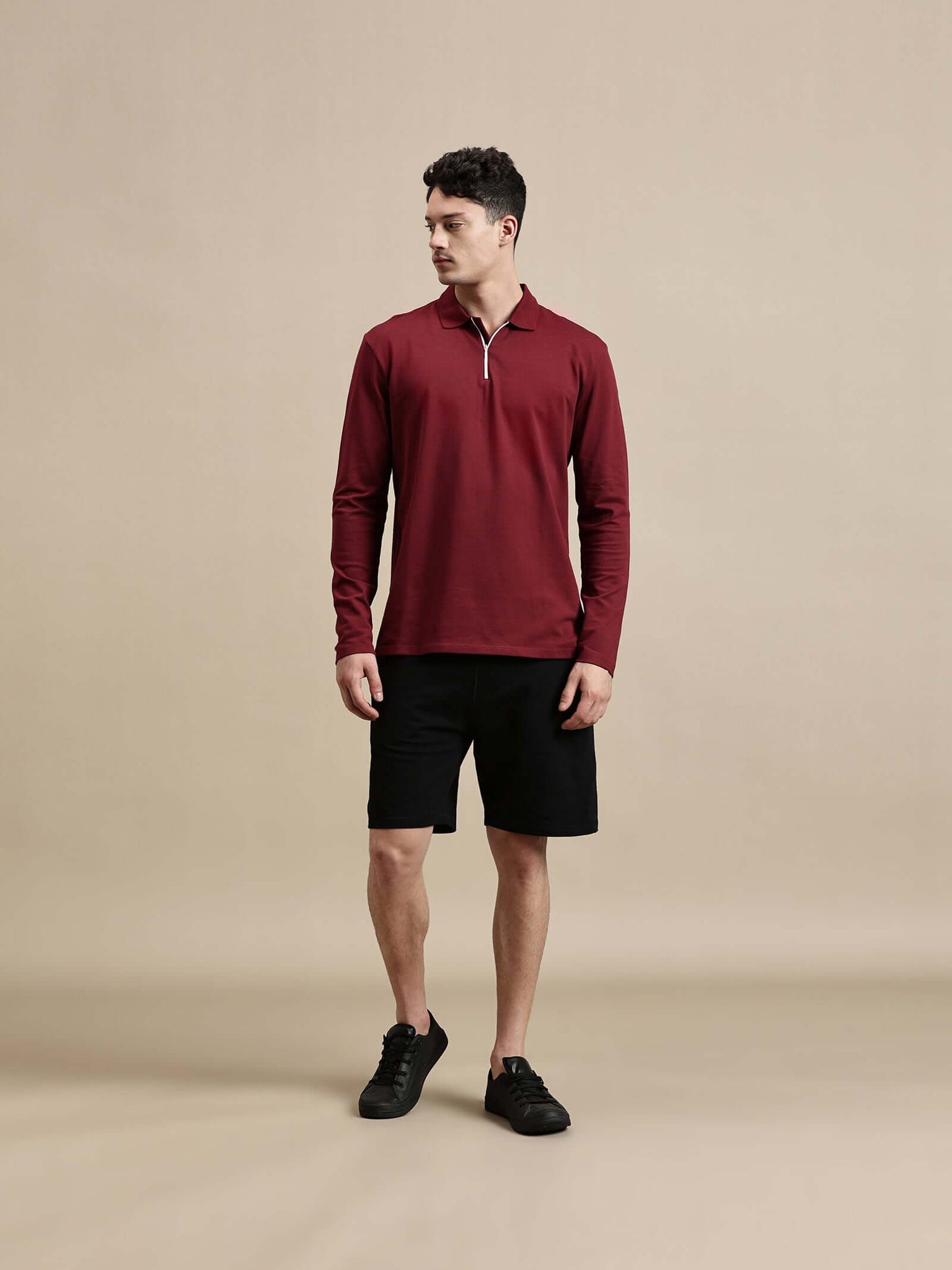Men's Polo – Polo Full Sleeve Bonded Zipper