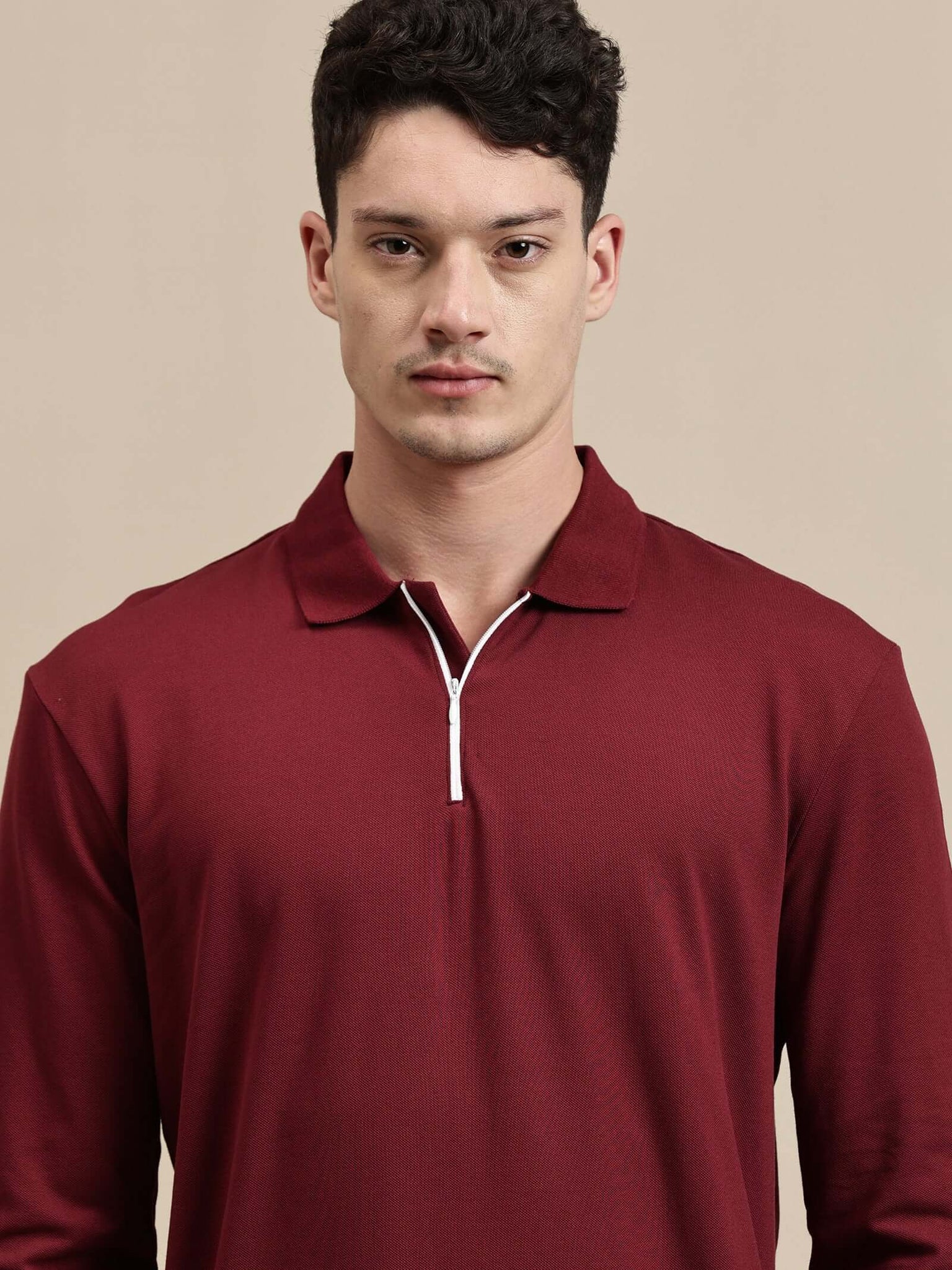 Men's Polo – Polo Full Sleeve Bonded Zipper