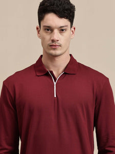 Men's Polo – Polo Full Sleeve Bonded Zipper