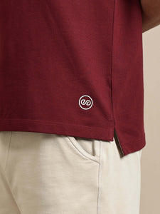 Men's Polo – Half Sleeve - Basic Polo With Tipping And Plating Slim Fit showcasing side logo detail.