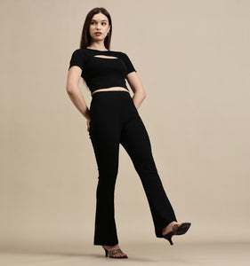 Women's Pant – Fit And Flare Rib Pant