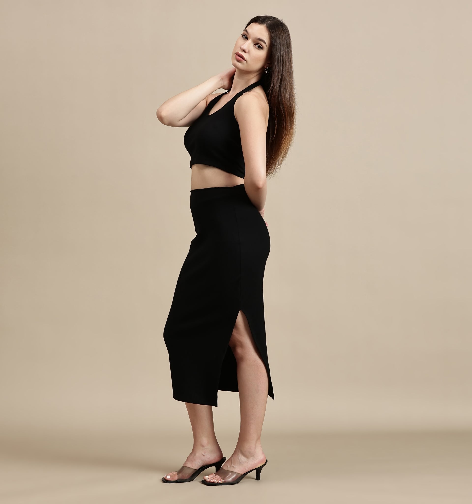 Women's Skirt – Side Slit Midi Skirt