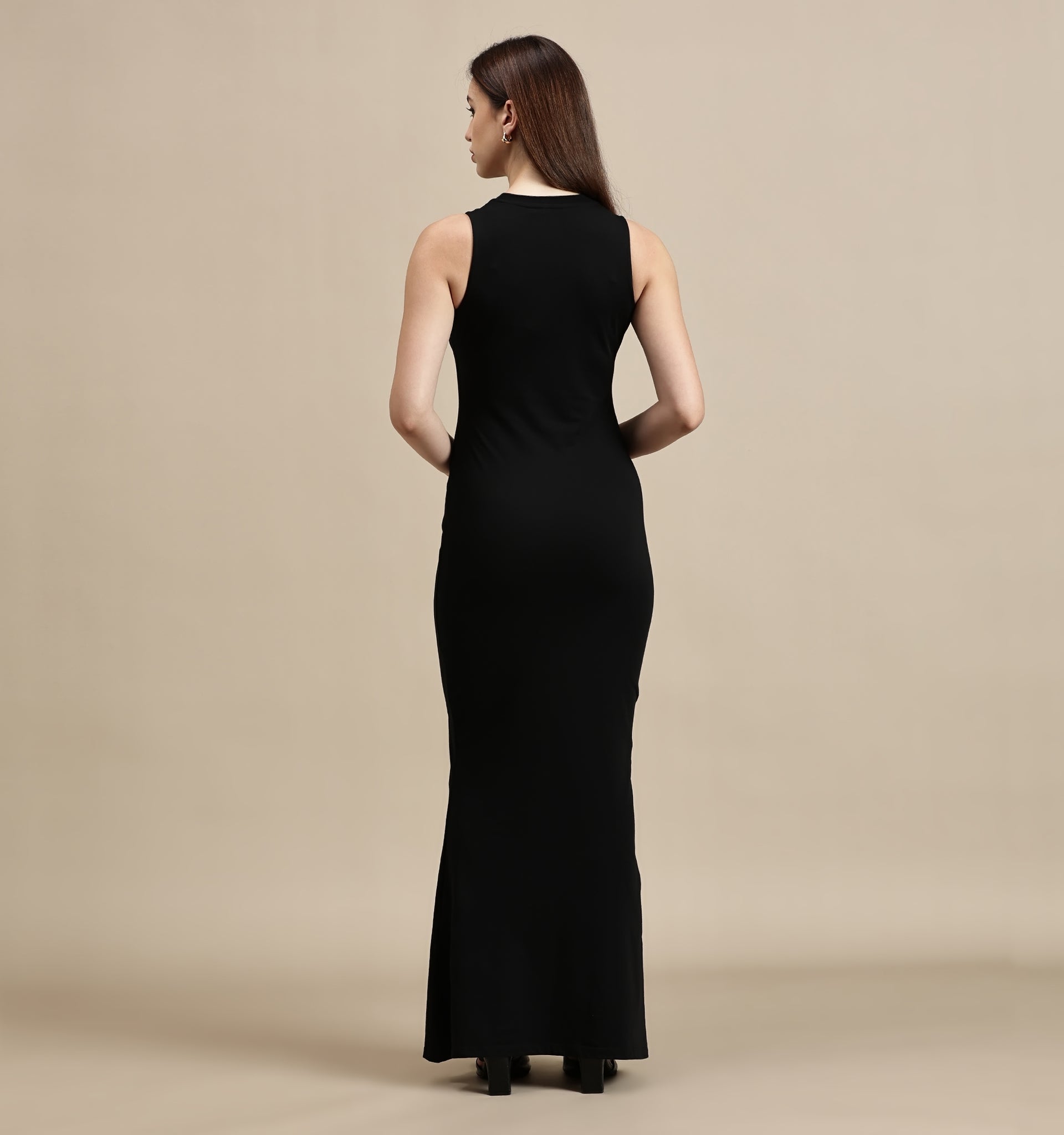 Women's Dress – Crew Neck Sleeveless Dress