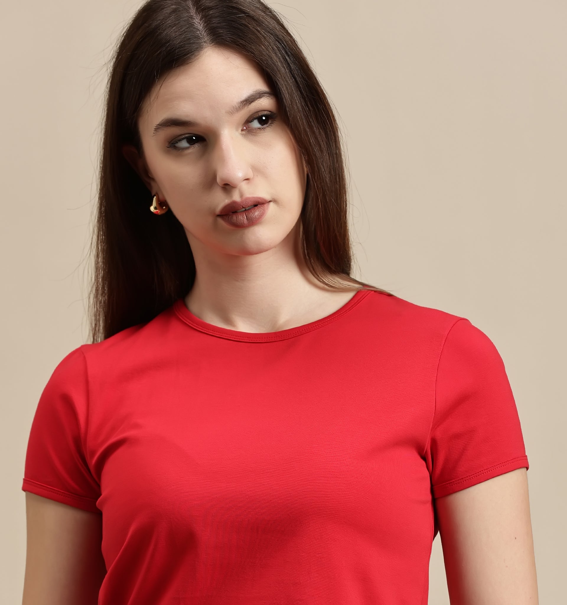 Women's Crop Top – Crew Neck Half Sleeve Crop Top