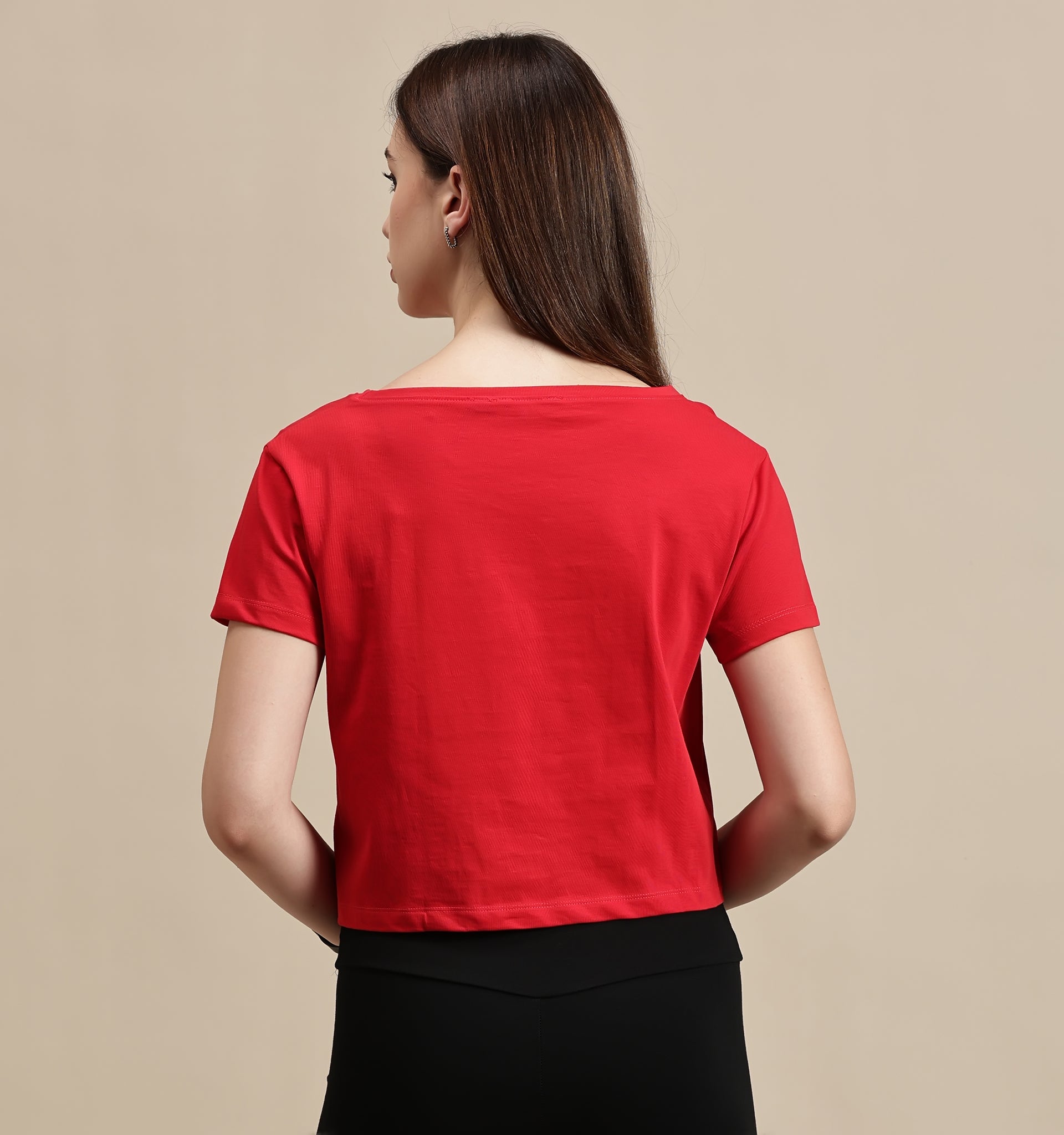 Women's Crop Top – Round Neck Half Sleeve Relax Crop Top