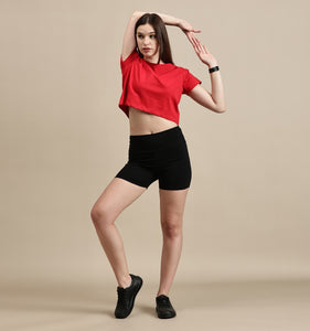 Women's Crop Top – Round Neck Half Sleeve Relax Crop Top