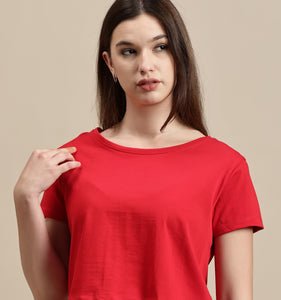 Women's Crop Top – Round Neck Half Sleeve Relax Crop Top