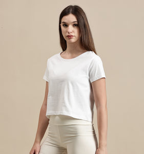 Women's Crop Top – Round Neck Half Sleeve Relax Crop Top