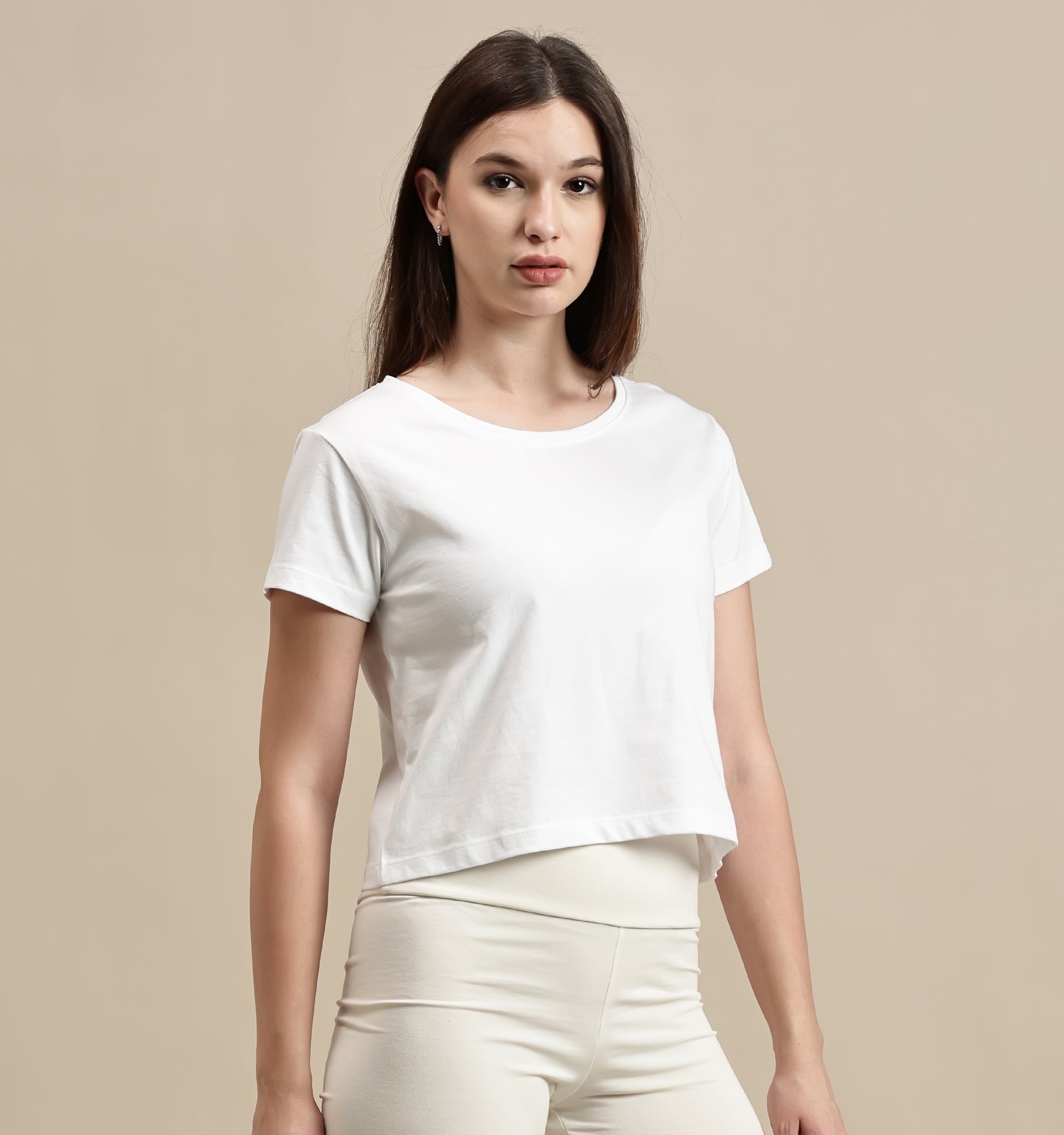Women's Crop Top – Round Neck Half Sleeve Relax Crop Top