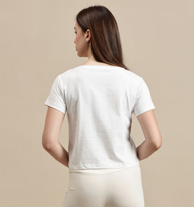 Women's Crop Top – Round Neck Half Sleeve Relax Crop Top